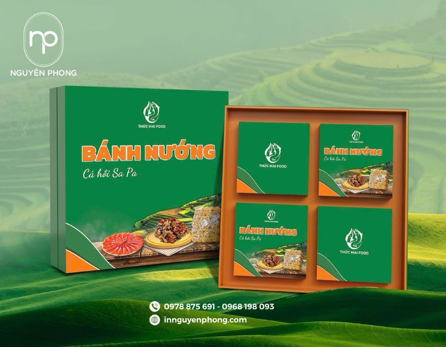 Mẫu hộp carton lạnh có cốt đựng bánh đẹp